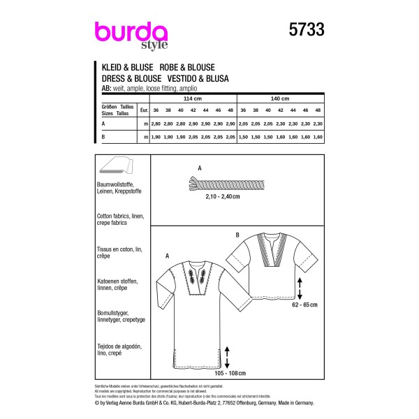 5733 Robe & Blouse