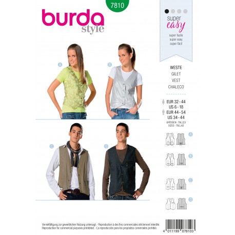 7810 Gilet Homme et Femme