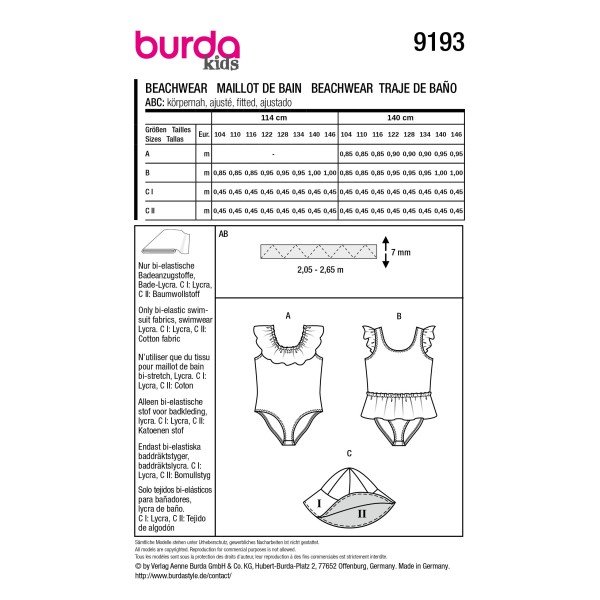 9193 Maillot de Bain Enfant