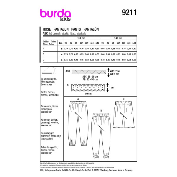 9211 Pantalon Enfant