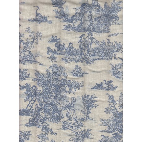 Pastorale bleu matelassée