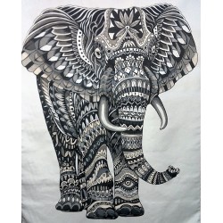 Éléphant - Nuances de gris