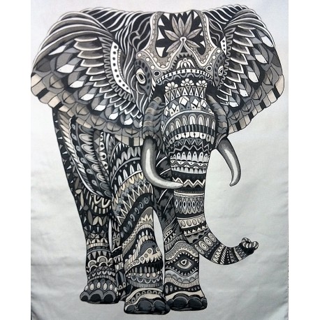 Éléphant - Nuances de gris