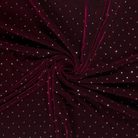 Velours paillettes - Bordeaux