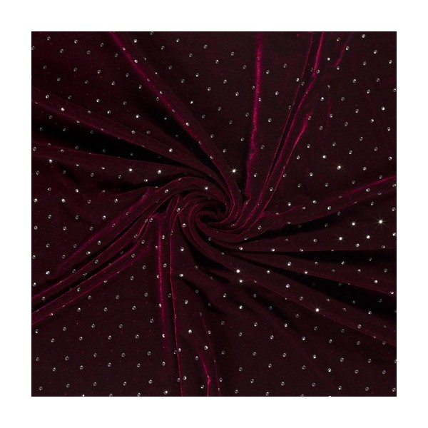 Velours paillettes - Bordeaux