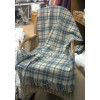 Plaid sofa moutarde pétrole
