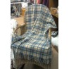 Plaid sofa moutarde pétrole