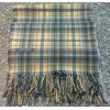 Plaid sofa moutarde pétrole