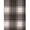 Flanelle Pure Laine Peignée - Tartan marron noir