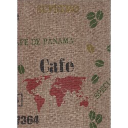 Café sur toile coloris jute