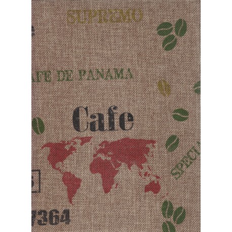 Café sur toile coloris jute