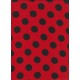 Pois noir fond rouge