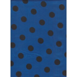 Pois noir fond bleu