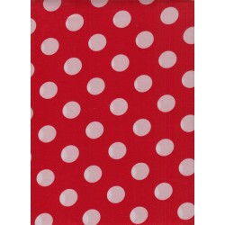 Pois blanc fond ropuge