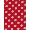 Pois blanc fond rouge