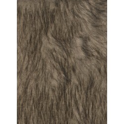 Fausse fourrure unie Marron