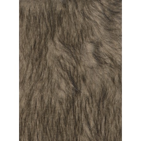 Fausse fourrure unie Marron